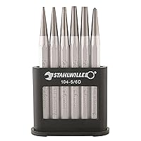 96700601 Drift Pins and Centre Punches Set, 104-5/6D, 6-Piece with Plastic Stand, Made in Germany