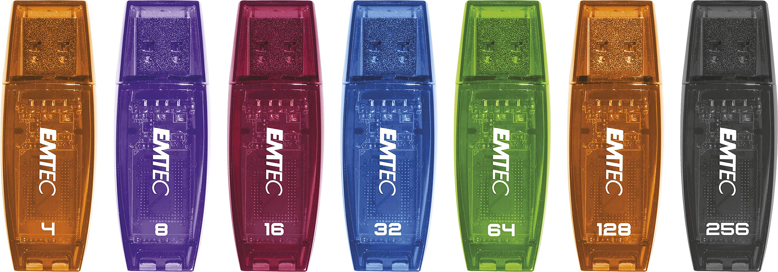 Emtec C410 Color Mix Flash Drive, 32GB, Blue, ECMMD32GC410