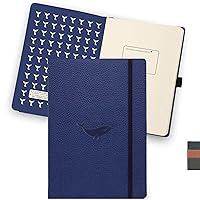 Dingbats - Wildlife Lined Extra Large Notebook, Blue Whale, A4 - Hardcover - Cream 100gsm Ink-Proof Paper - Includes Elastic Closure & Bookmark