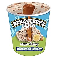 Ben & Jerry's Non-Dairy Bananas Foster Core Frozen Dessert Certified Vegan Pint 16 oz