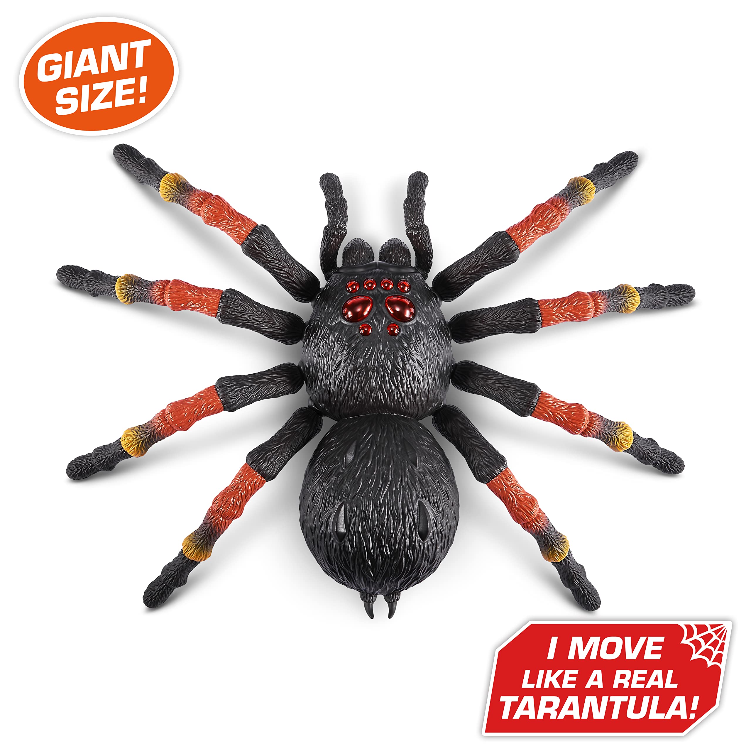 Robo Alive Giant Tarantula by ZURU Battery-Powered Robotic Interactive Electronic Spider That Moves and Crawls, Comes with Web Slime, Prankst Toys for Boys, Kids, Teens