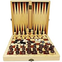 Hansen Classic Game Collection - Quiet Cork Finish Backgammon Set with Wooden Dice Cups and Brown Leather Finish Case - 105308