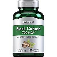 Piping Rock Black Cohosh Root Herb | 700 mg | 150 Capsules | Concentrated Extract | Non-GMO, Gluten Free Supplement
