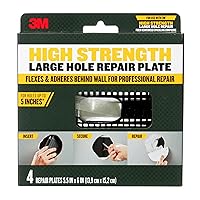 3M RP6IN-4PK Plate, 4-Pack High Strength Large Hole Repair Kit, Dark Gray