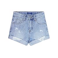 KIDSCOOL SPACE Baby Little Girls Boys Jeans Shorts,Ripped Frayed Raw Hem Simple Design Cute Summer Denim Pants