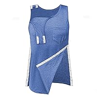 Unisex Post Shoulder Surgery Tank Tops Shoulder Side Full Snap Access Shirt Tearaway Arm Chest Rotator Cuff Recovery Clothing