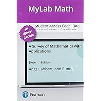Survey of Mathematics with Applications, A -- MyLab Math with Pearson eText Access Code Survey of Mathematics with Applications, A -- MyLab Math with Pearson eText Access Code Paperback eTextbook Printed Access Code