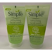 Simple refreshing facial gel wash 150 ml 5.1 oz (pack of 2) (2)