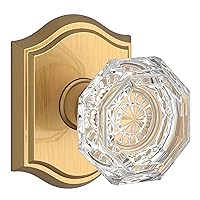 Baldwin PSCRYTAR044 PS.CRY.Tar Crystal Passage Door Knob with Arch Rose