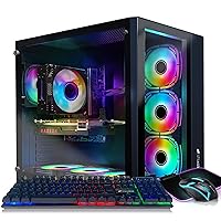 STGAubron Gaming Desktop, Intel Core i9-11900KF up to 5.3G, 32G DDR4, 2T SSD, Radeon RX 6800 XT 16G GDDR6, 600M WiFi, BT 5.0, RGB Fan x 7, RGB Keyboard & Mouse & Mouse Pad, W11H64
