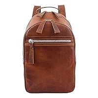 Real Leather Backpack Large Size Classic Casual Rucksack Palermo Tan, Tan, Large