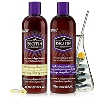 BIOTIN BOOST Shampoo and Conditioner Set Thickening for all hair types, color safe, gluten-free, sulfate-free, paraben-free - 1 Shampoo and 1 Conditioner