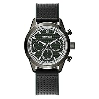 Orphelia Men's Multi Dial Watch Sandblast with Silicone Strap Green, Green, Strap.