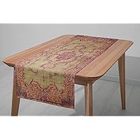 Traditional Kilim Rug Table Runner 60 Inches Long - Vintage Farmhouse Table Runners for Dining Room Table - Decorative Table Cover Mat