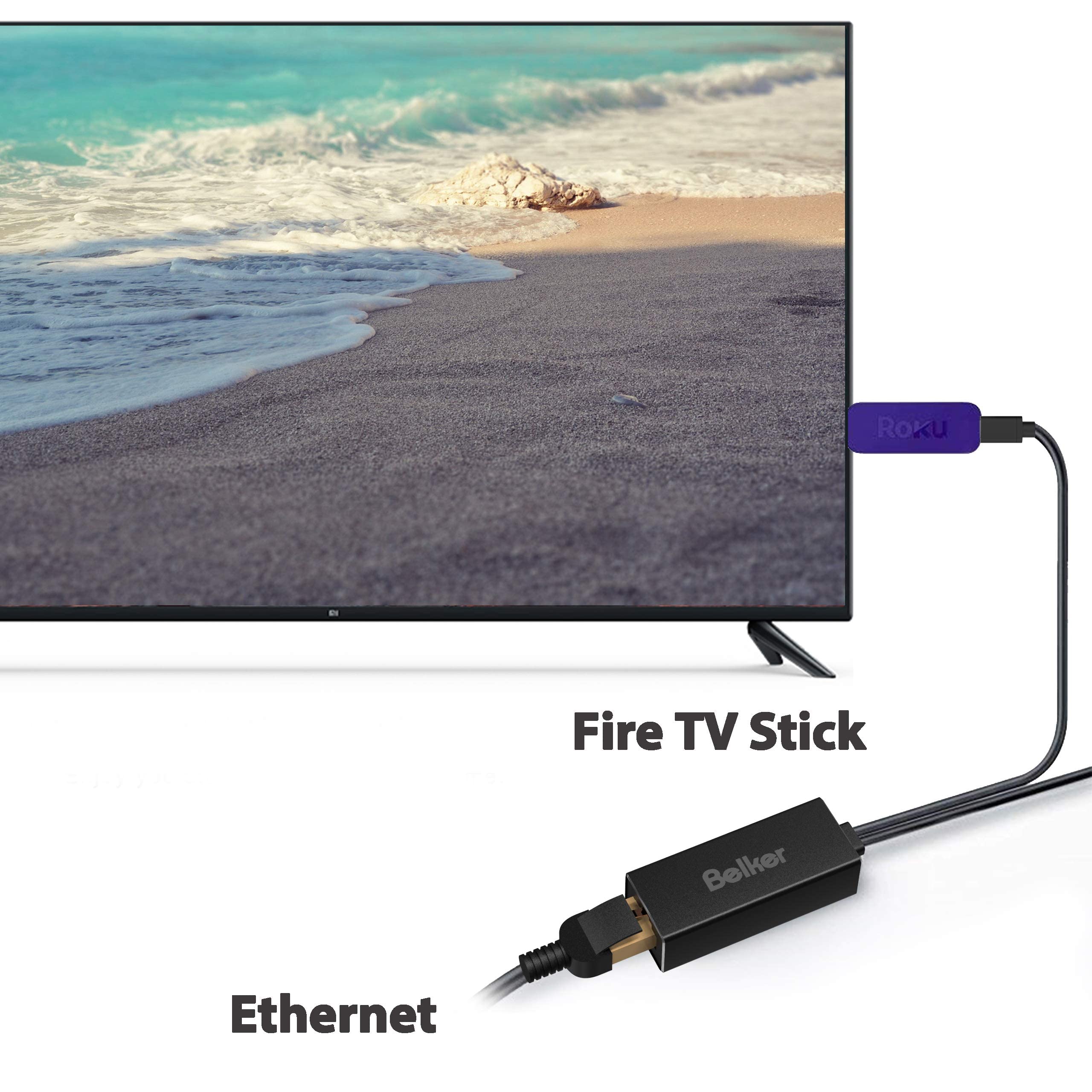 Belkertech Ethernet Adapter, USB Network Adapter/Micro USB to Rj45 Ethernet Adapter, USB to Rj45 Cable for Fire TV Stick, All-New Fire TV, Chromecast Ultra Audio Etc