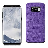 Reiko Samsung Galaxy S8/ SM Anti-Slip Texture Protector Cover With Card Slot In Cell Phone Case - Purple
