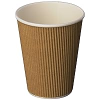 Genuine Joe GJO11260PK Insulated Ripple Hot Cup, 12-Ounce Capacity (Pack of 25),Brown