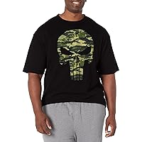 Marvel Big & Tall Classic Punisher Camoskull Men's Tops Short Sleeve Tee Shirt
