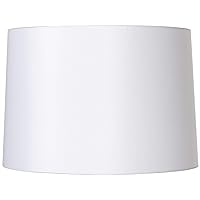 White Fabric Medium Hardback Lamp Shade 15