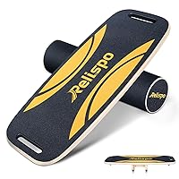 Blance Board 2 in 1 Wooden Balanceing Board 8 Adjustable Position Wobble Board for Adult Kids Physical Therapy Imitate balance Training as Skiing Skateboarding Surfing Office Trainer