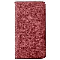 ハクバ Hakuba Fineseed PC-LCIP12PMDR 6.7 Inch Notebook Type Case, Dark Red, Premium Cowhide Leather, Skilled Wallet Craftsman, Smartphone Cover, Card Storage, Full Protection, Gift
