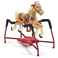 Radio Flyer Champion Interactive Horse Ride On Toy For Kids, Tan, Toddler Ride On Toy For Ages 2-6 Years, Large