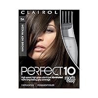 Clairol Nice'n Easy Perfect 10 Permanent Hair Dye, 5A Medium Ash Brown Hair Color, Pack of 1