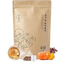 DAJUNGHEON Pumpkin Rea Bean Tea (1.0oz)1.5g x 20 Tea Bags, Premium Authentic KOREAN Herbal Tea Hot Cold Caffeine-Free Crafted Pure Dried source Roasted Traditional Oriental Sweet Savory Soothing Refreshing well-being Daily Drinks
