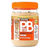 PBfit All-Natural Peanut Butter Powder, Powdered Peanut Spread From Real Roasted Pressed Peanuts, 8g of Protein 8% DV, 8 Ounce