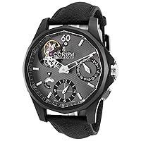 397-101-18-0001-Ak11 Men's Admiral's Cup Tourbillon Auto Chrono Gmt Black Leather Grey Dial Watch