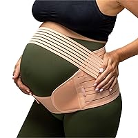 BABYGO® 4 in 1 Pregnancy Support Belt Maternity & Postpartum Band - Relieve Back, Pelvic, Hip Pain, SPD & PGP | inc 40 Page Pregnancy Book for Birth Preparation, Labor & Recovery