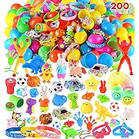 200Pcs Prefilled Easter Eggs with Toys, Filled Easter Eggs with Toys Inside, Easter Eggs Filled Basket Stuffed - Pre Filled Plastic Easter Eggs Bulk for Kids Party Favors