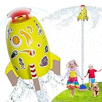 Sprinkler for Kids - Rocket Water Toys for Kids - Kids Sprinkler Rocket Launcher, Attaches to Garden Hose Splashing Fun Toys for 3 4 5 6 7 8 9 10 Year Old Boys Girls Holiday & Birthday Gift