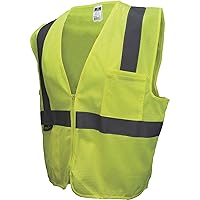 SV2ZGMXL Polyester Mesh Economy Class 2 High Visibility Vest with Zipper Closure, X-Large, Green