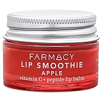 Farmacy Lip Smoothie Peptide Lip Balm - Lip Moisturizer & Plumper with Vitamin C - Apple Scented with High Gloss Finish