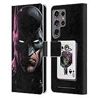 Head Case Designs Officially Licensed Batman DC Comics Batman Three Jokers Leather Book Wallet Case Cover Compatible with Samsung Galaxy S24 Ultra 5G