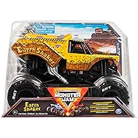 Monster Jam, Official Earth Shaker Monster Truck, Collector Die-Cast Vehicle, 1:24 Scale, Kids Toys for Boys Ages 3 and up