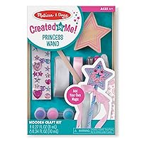 Created By Me! Paint & Decorate Your Own Wooden Princess Wand Craft Kit, Pink - Great For Rainy Days, Toys For Kids Ages 4+