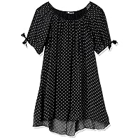 M Made in Italy Women's Short Sleeve Polka Dot Dress