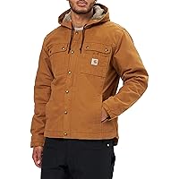 Carhartt Men's Relaxed Fit Washed Duck Sherpa-Lined Utility Jacket