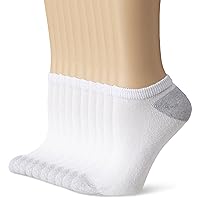 Hanes womens Value, No Show Soft Moisture-wicking Socks, Available in 10 and 14-packs