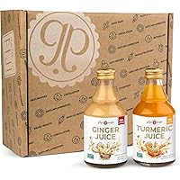 The Ginger People Ginger & Turmeric Juice Set | Digestion + Anti-Inflammatory | 8 Fl Oz (Pack of 2)