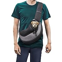 Pet Sling Carrier for Small Dogs Cats,Breathable Mesh Travelling Hand Free Puppy Backpack with Pouch and Adjustable Strap Carrier