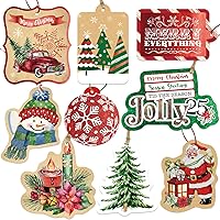 Holiday Gift Tags 60 Count with Untied String 60 Count(15 Assorted Glitter, Foil, Printed Christmas Designs for Xmas Holiday Present Wrapping)…