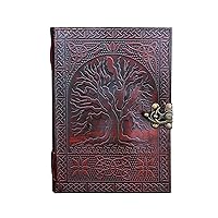 25 cm Blank Book Tree of Life grimoire leather journal book of shadows spell book leather diary journal notebook sketchbook for artists