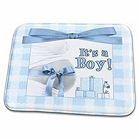 3dRose Doreen Erhardt Baby Designs - Its A Boy Blue Maternity - Dish Drying Mats (ddm-40754-1)