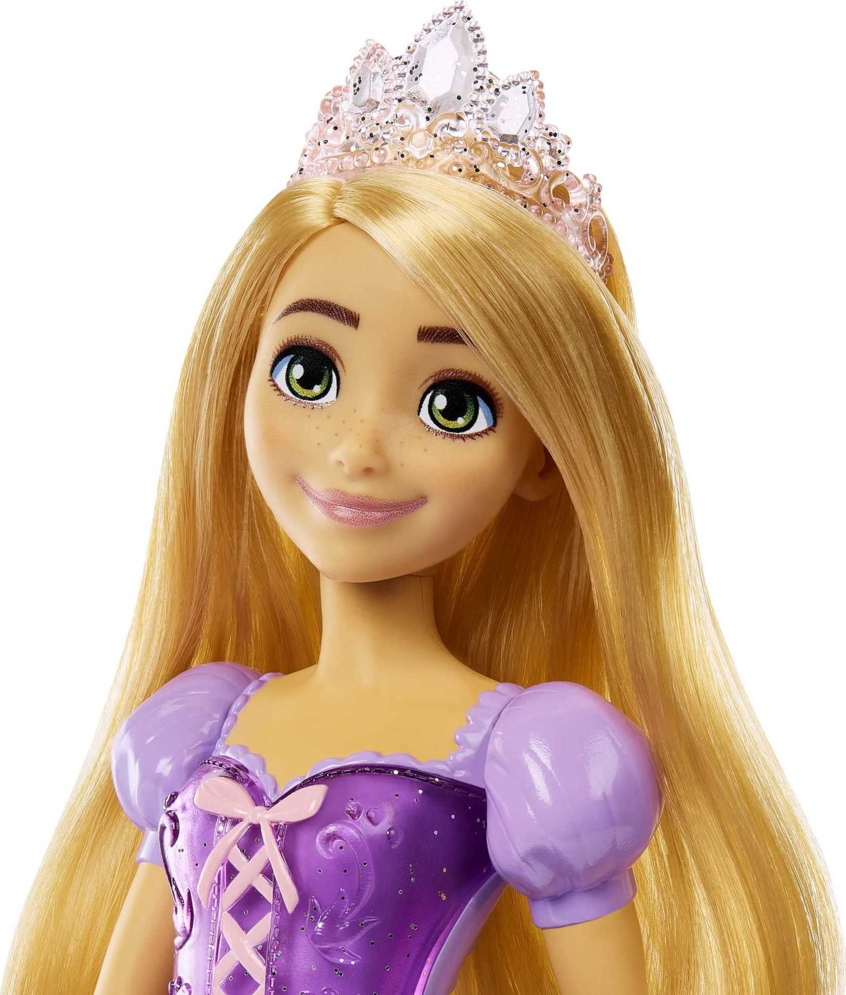 Mattel Disney Princess Rapunzel Fashion Doll, Sparkling Look with Blonde Hair, Blue Eyes & Tiara Accessory
