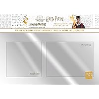 Harry Potter Hogwarts Battle Square and Large Card Sleeves | 80mm x 80mm and 80mm x 105mm Card Protector Sleeves for Harry Potter Deckbuilding Games | Cardsleeve Back Artwork Featuring Hogwarts Crest