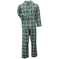 Foxfire Sleepwear 100% Cotton Plaid Flannel Long Sleeve Long Leg Set