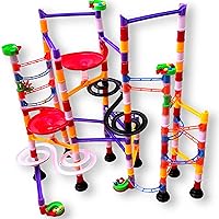 230PC Huge Marble Run for Kids Ages 4-8, Great Marble Runs for Kids 8-12, Marble Maze, Marble Run Set, Marble Track, Marble Games, Marble Toy, Marble Race Track, Marble Games for Kids (L)